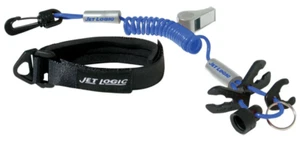 New Jet Logic PWC / Jet Ski Lanyard, 4 keys in 1, Floats, Whistle, Blue, UL-3 - Picture 1 of 2