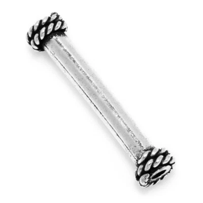 50 Pezzi 23X3MM Bali Tubo Perlina Antico Argento Sterling Placcato 375 - Immagine 1 di 3