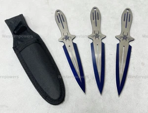 9" set of 3 PCS High Quality Steel Throwing Knives Knife with Sheath - Picture 1 of 3