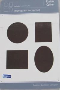QuicKutz Monogram Accent Set, Cookie Cutter Dies, 4 Cutting Dies, CC-SHAPE-4-035 - Picture 1 of 2