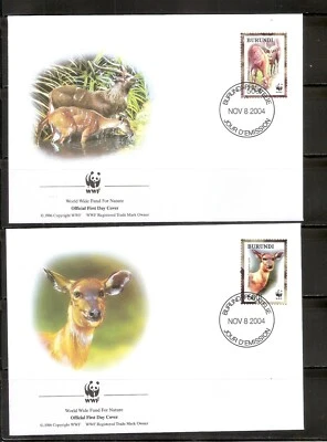 Burundi  SC # 774a-d Sitatungas  FDC. World Wide Fund Covers - Image 1 of 2