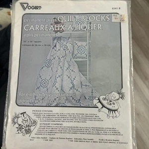 Vogart Crafts Quilt Blocks Stamped Cross Stitch 3 Packs 36 Blocks - Picture 1 of 4