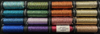 16x Needlepoint/Embroidery THREAD KREINIK 1/16 Ribbon synthetic metallic-PN38 - Image 1 of 2