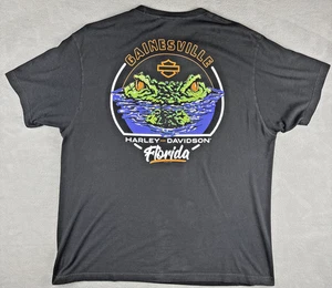 Harley Davidson Gainesville Florida T-Shirt Kurzarm Schwarz 2XL Alligator - Bild 1 von 9