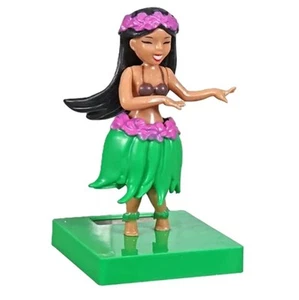 Mini estatuilla de plástico con energía solar Luau DANCING HULA GIRL bailarina tablero muñeca - Imagen 1 de 5