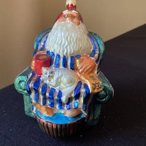  Christopher Radko 1996 The Morning After Santa Glass Ornament - Picture 1 of 10