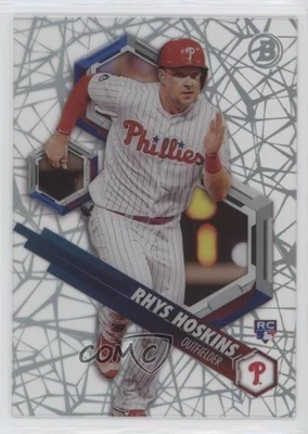 2018 Bowman High Tek Pattern 7 Line Webs Rhys Hoskins #RHT-RH Rookie RC - Image 1 of 2