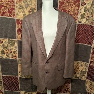 Polo University Club Ralph Lauren 2 Button Sport Coat Men’s 43 Houndstooth Plaid - Picture 1 of 17