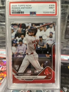 Roman Anthony 2025 Topps Now 1st Career Home Run Red Foil 2/5 PSA9🔥🔥🔥 - Bild 1 von 2