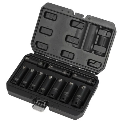 Draper Metric Deep Impact Socket Set 1/2"D 10 Piece 10-27mm 83096 - Image 1 of 2