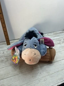 Disney Eeyore Teepee Product Eeyore On Log Plush Soft Toy 12" Jelly Tots - Picture 1 of 7