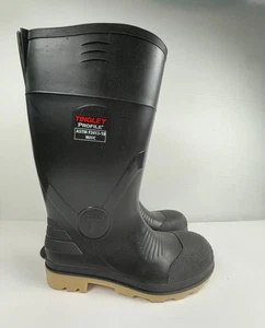 Tingley Profile Boots Mens Men 10 Black Safety Toe ASTM F2413-18 Work Rain - Picture 1 of 12