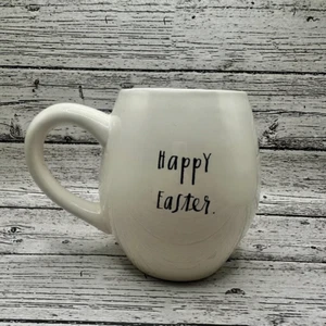 Taza de café en forma de huevo de Pascua Rae Dunn - Feliz Pascua - Púrpura - Huevo a rayas - Imagen 1 de 7