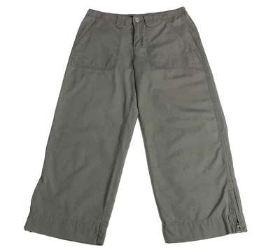 Sonoma Pants Womens 4 Gray Green Ripstop Crop Zip Leg Gorpcore Outdoor Hiking - Image 1 of 4