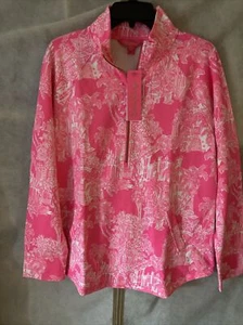 Neu mit Etikett Lilly Pulitzer Skipper Popover Roxie Pink PB Jubiläum Toilette Large - Bild 1 von 13