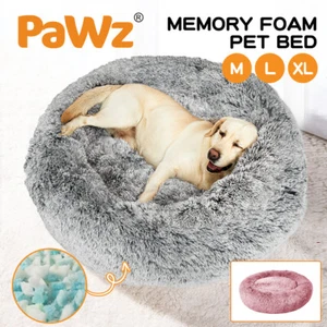 Pawz Pet Bed Memory Foam Dog Donut Calming Nest Fluffy Plush Kennel Soft Warm - Picture 1 of 81
