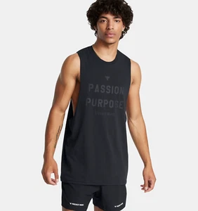 Under Armour Project Rock Passion Purpose Tank Top Black Men's Large 1386896 NWT - Picture 1 of 4
