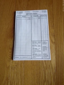Vintage Mid-Life Crisis Game Score Pad Sheets REPLACEMENT PART ONLY Free Ship - Picture 1 of 9