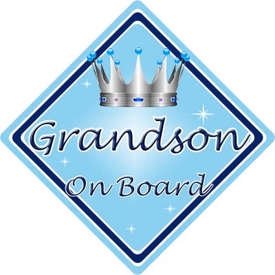 CAR SIGNS DIRECT Baby an Bord Autoschild ~ Enkel an Bord ~ L.Blau