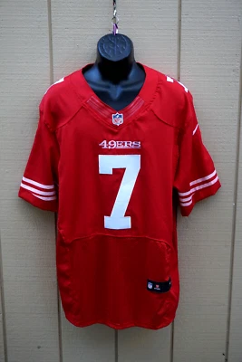 耐克Red On Field旧金山49人队Kaepernick 7橄榄球NFL球衣大号/48 — 第 1/4 张图片