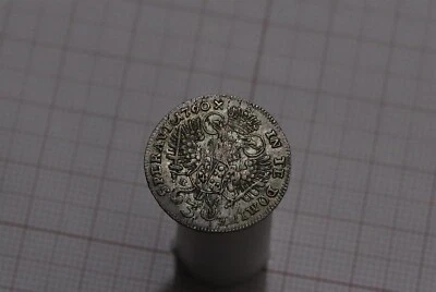 🧭 🇦🇹 AUSTRIA 3 KREUZER 1760 HA SILVER SHARP DETAILS B77 #Z6089 - Image 1 of 2