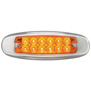 Ultra Thin Dual Function Spyder LED W/ SS Bezel - Amber LED / Amber Lens - Picture 1 of 4