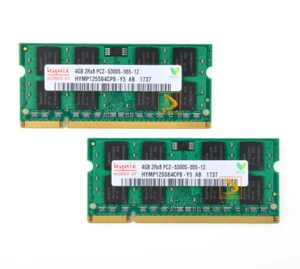 2pcsHynix 2x4GB 2Rx8 PC2-5300S DDR2 667Mhz 200Pin RAM Memory Laptop 1.8V SO-DIMM - Picture 1 of 8