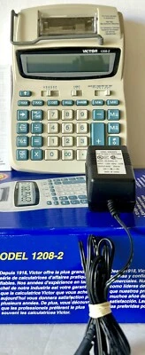 Victor 1208-2 12 Digit Capacity LCD Display 2 Color Serial Printing Calculator - Image 1 of 4