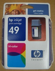 Hewlett Packard HP49 Tri-Color ink jet cartridge SEALED in box 51649A Aug 2004 - Picture 1 of 4