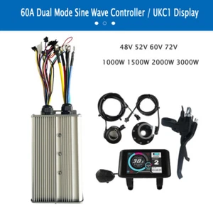 Ebike 48V-72V 1000-3000W 60A 18 Röhren Sinuswellen-Controller UKC1 buntes Display - Bild 1 von 15