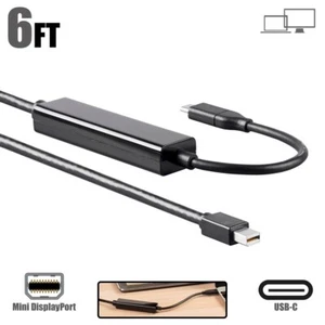 6FT USB-C 3.1 Type-C to Mini DisplayPort Active Cable 4K@60Hz MacBook Monitor - Picture 1 of 5