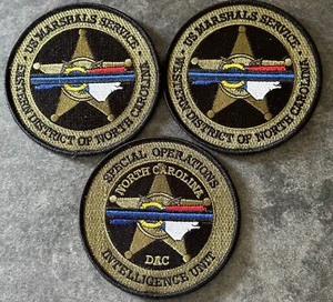 US Marshals Service North Carolina TBL-SET +Hook Rare Genuine Kokopelli Patch * - Picture 1 of 1