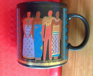 Laurel Burch 1988 Vintage Mug Tribal Spirlt - Picture 1 of 5
