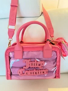 NWT JUICY COUTURE SOFT SERVE SATCHEL CROSSBODY BAG W COIN PURSE PINK - Picture 1 of 5