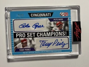 2021 Leaf Pro Set- Pete Rose / Tony Perez Auto Autograph Cincinnati Reds 02/12 - Picture 1 of 2