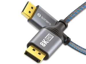 SONERO DisplayPort-Kabel, Stecker/Stecker, 8K60, grau/blau, 2 m - Bild 1 von 7