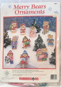 Fröhliche Bären Ornamente Muster gezählt Kreuzstich Winterszenen Lucy Riggs - Bild 1 von 14