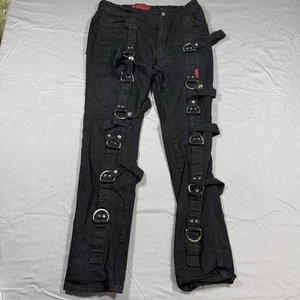 Tripp NYC Daang Goodman Pants Size 38 Goth Grunge Multiple Buckles Pants - Picture 1 of 19