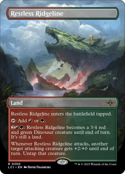 Restless Ridgeline (Borderless) -Foil Light Play MTG The Lost Caverns of Ixalan - Image 1 of 1