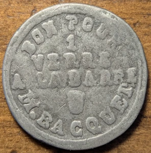 M. Bacquet Bon Pour 1 Verre A La Barre Canada Canadian Token Breton 663 - Imagen 1 de 4