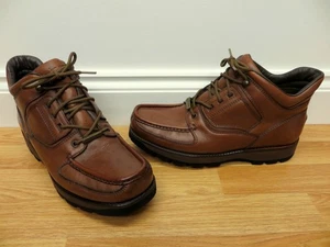 Rockport XCS Hydro Shield Brown Leather Boots UK 10.5W Made In Portugal - Picture 1 of 19