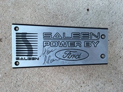 Ford Saleen Mustang 1986-1993 5,0 colector de admisión superior placa emblema nuevo firmado Foto 1 de 3