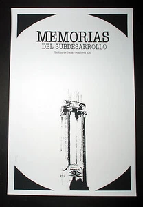 Póster original de la película cubana "MEMORIAS DEL SUBDESARROLLO" 100 primer MAde.¡FIRMADO!! - Imagen 1 de 2