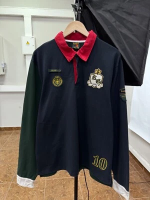 🏉🇬🇧 Vintage Kangol British Heritage Rugby Manga Larga Retro talla XL Foto 1 de 4