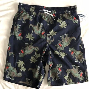 NWT Old Navy Island Dinosaurs Palm Trees Swim Trunks Board Shorts Boys L - Picture 1 of 7