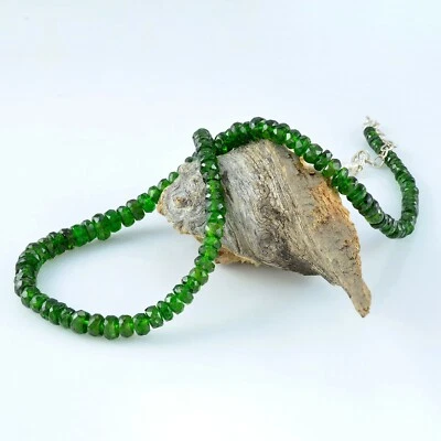 Collar de diopsido cromado joyería con cuentas collar de piedras preciosas verdes regalo para ella Foto 1 de 4