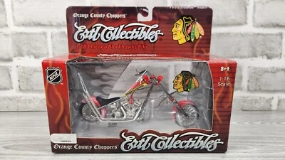 NHL Chicago Blackhawks 1:18 Scale Diecast OCC Chopper / Motorcycle - Image 1 of 4