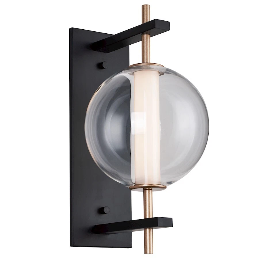 ET2 Lighting Axle 1 Light LED Wall Sconce, Gold/Clear - E11041-24GLD — 第 1/1 张图片