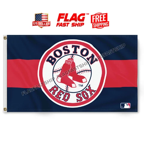 Boston Red Sox Flag 3x5 FT Banner Logo Grommets Fast FREE Shipping US Seller Cover