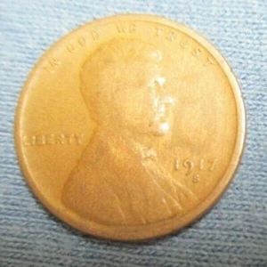 1917-S Lincoln Wheat Cent - Picture 1 of 2